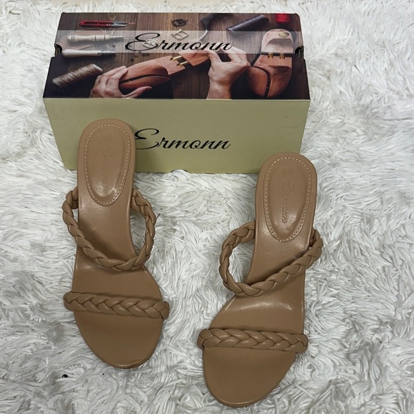 Ermonn Shoes - Women's Braided Tan Sandals